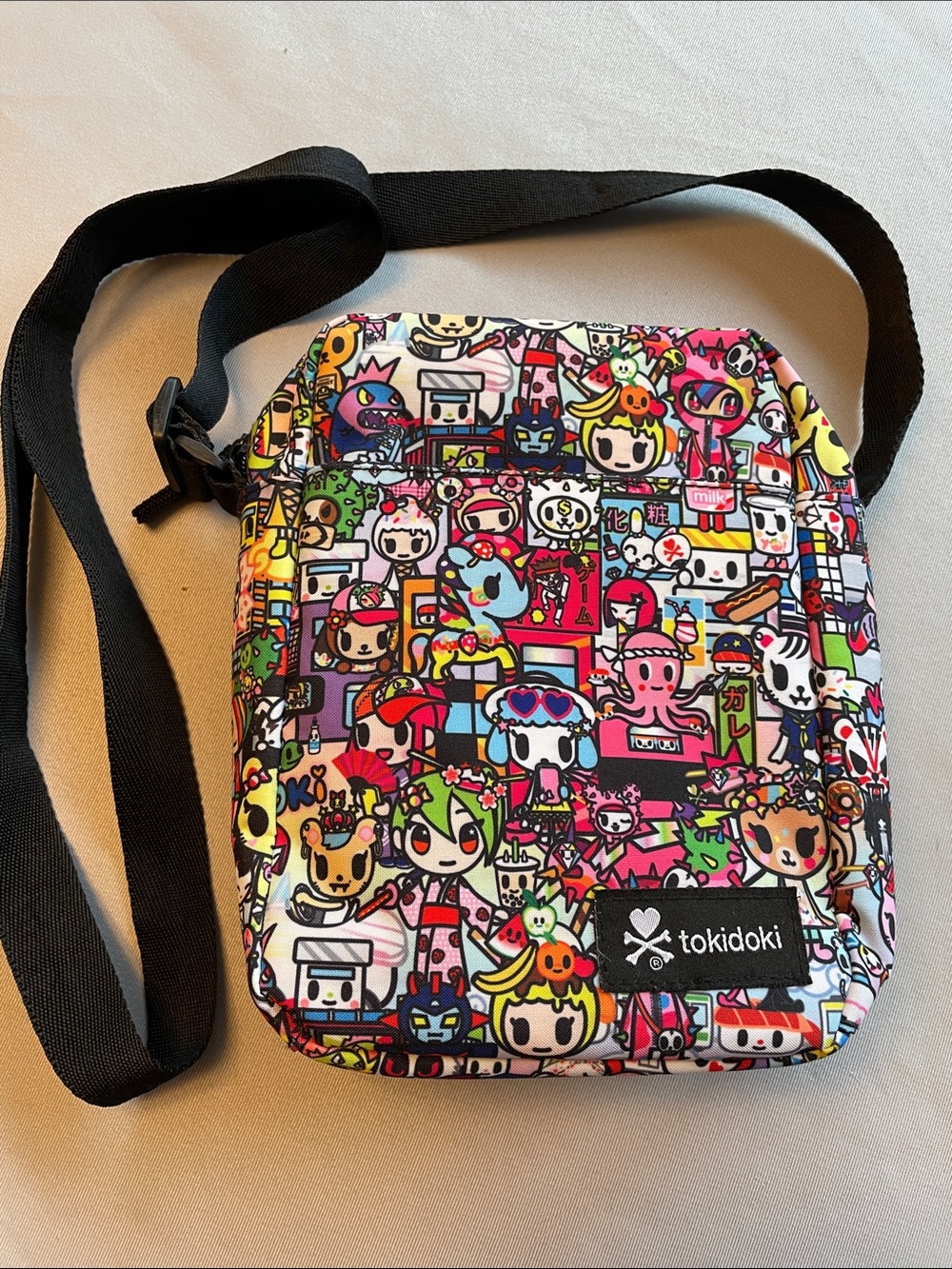 Tokidoki Kawaii Small  Black-Strap Multicolor Character Cross BodyBag